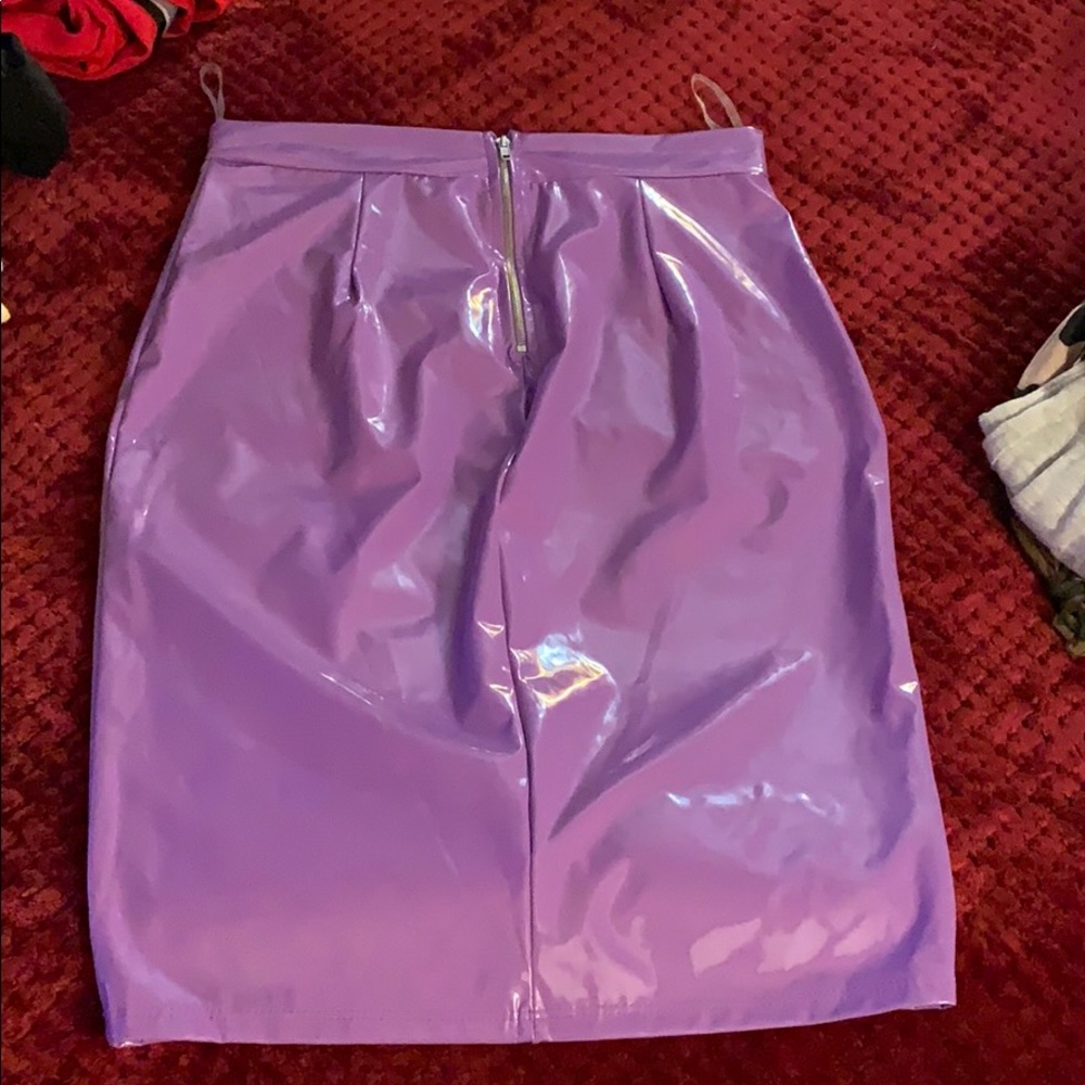 Purple pencil skirt